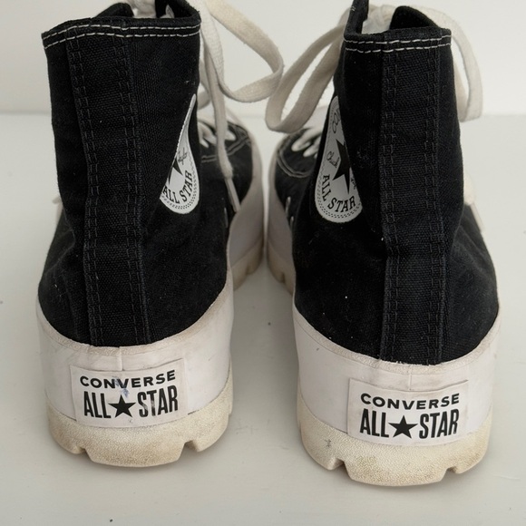 Converse All Star Lugged Platform Womens Size 9 Shoes Black White Athletic H-Top - Picture 8 of 10